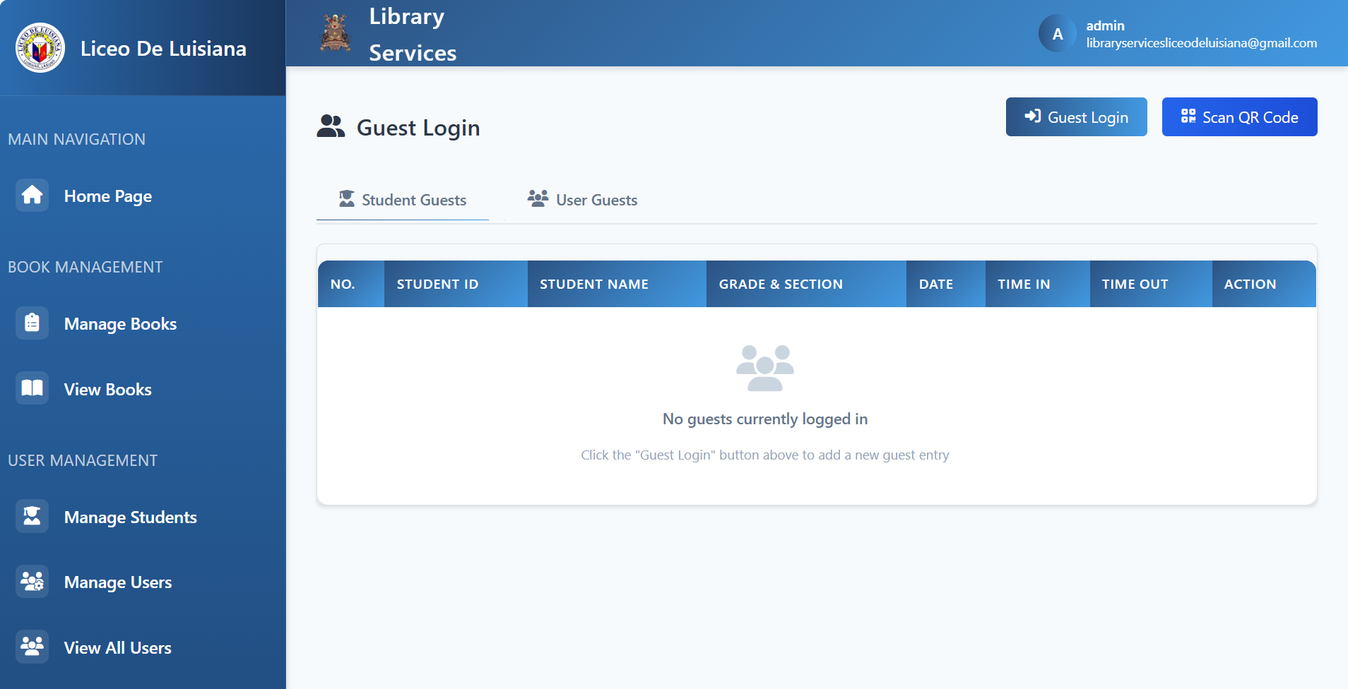 LDL Library Guest Login