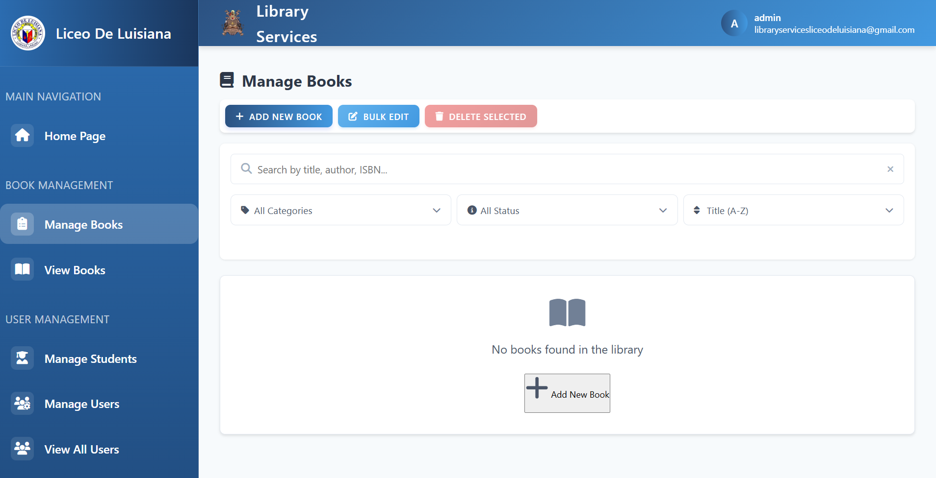 LDL Library Manage Books
