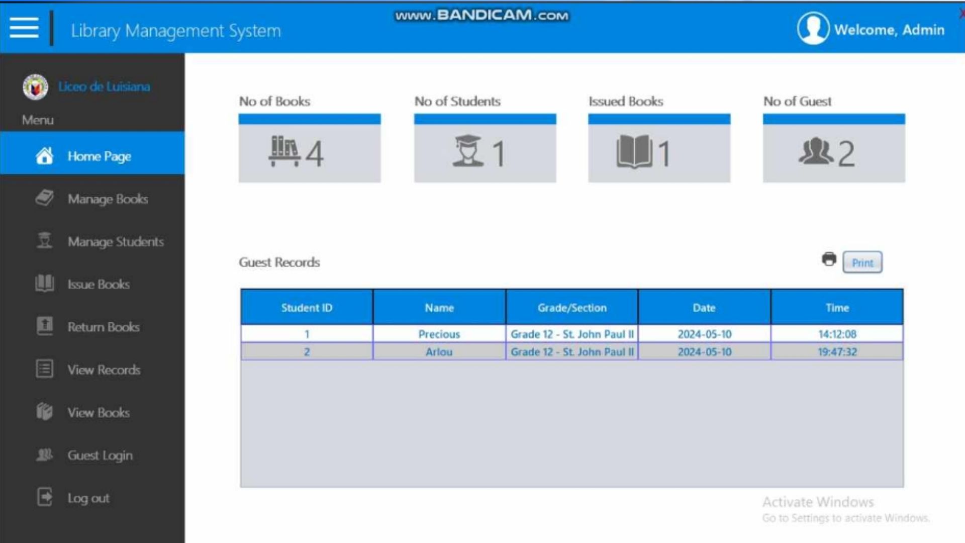 Library System Homepage