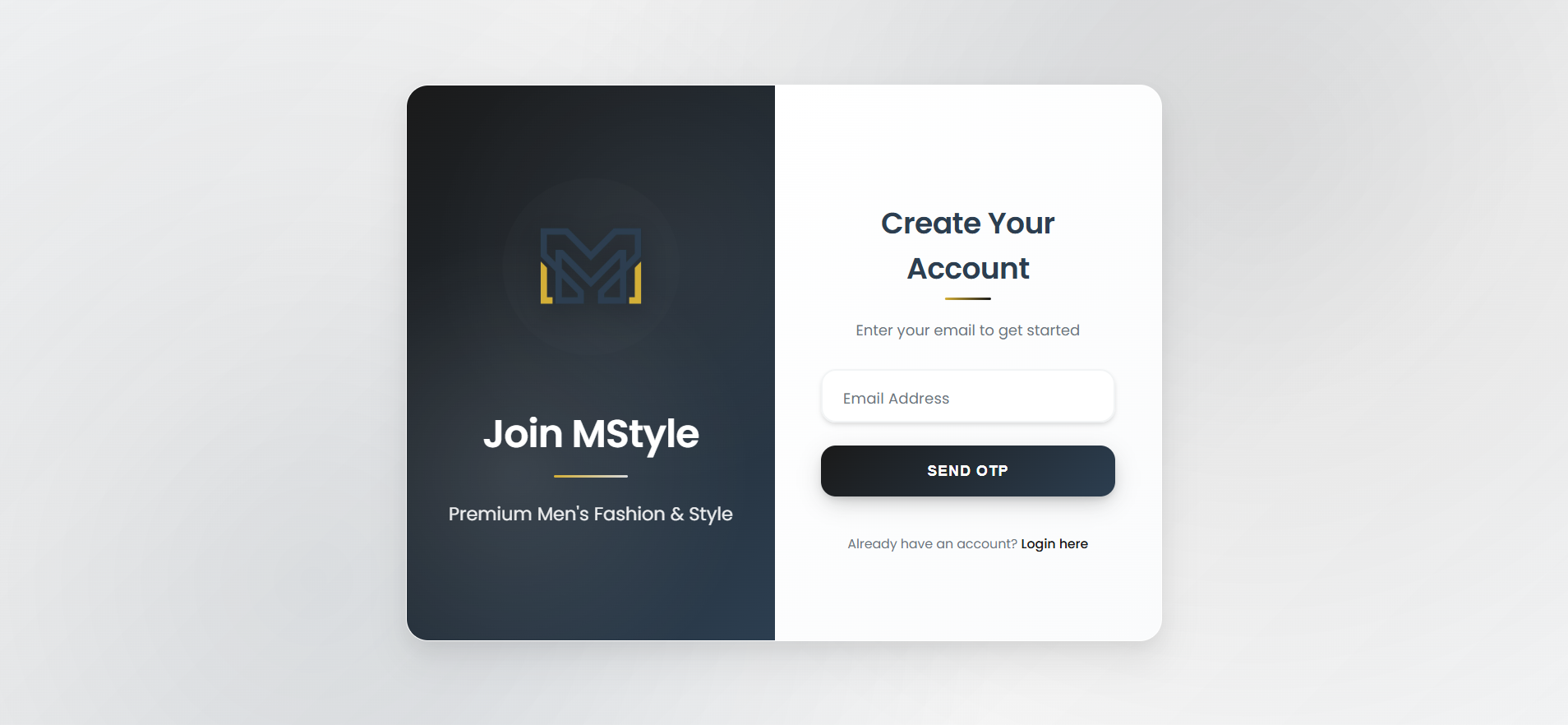 MSTYLE Sign Up